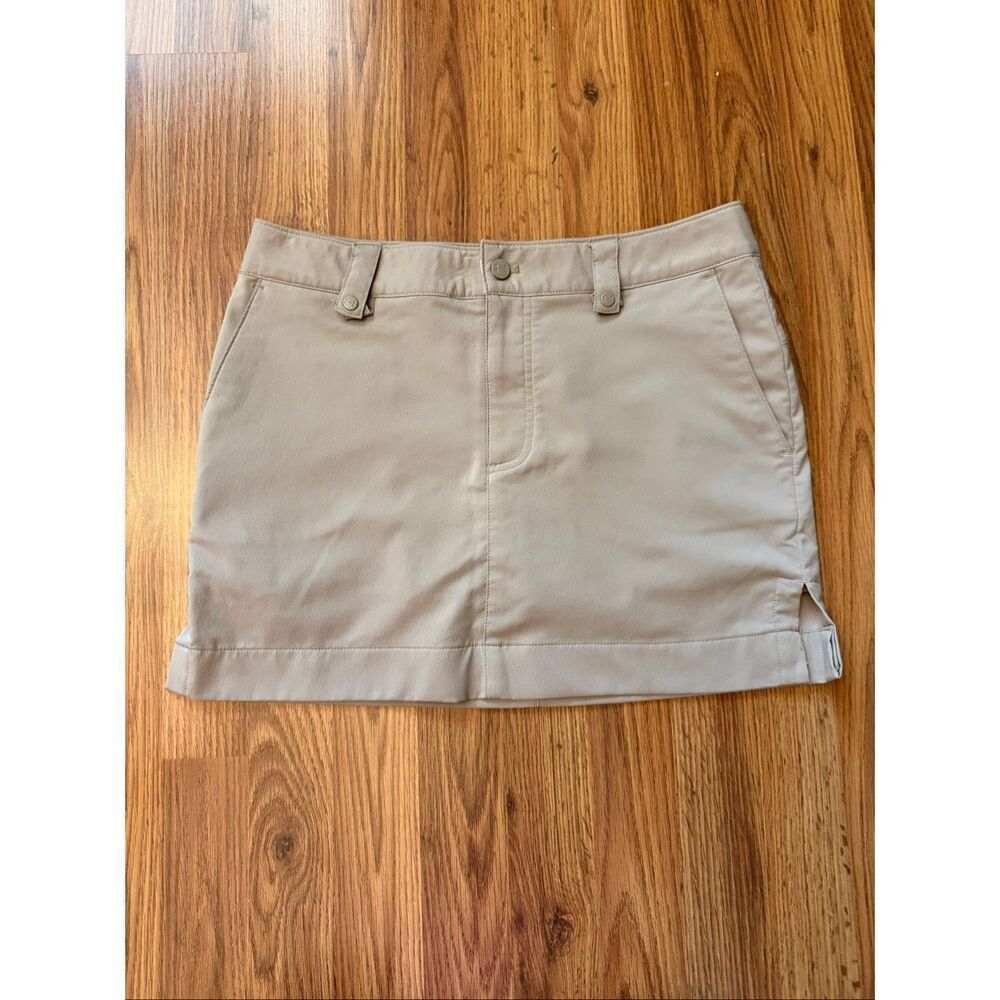 Under Armour Women's Performance Golf Tennis Skort Mini Skirt Beige Size 6